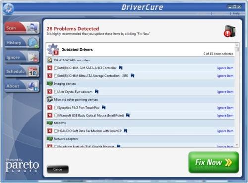 DriverCure Scan Results