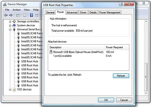 USB device power usage